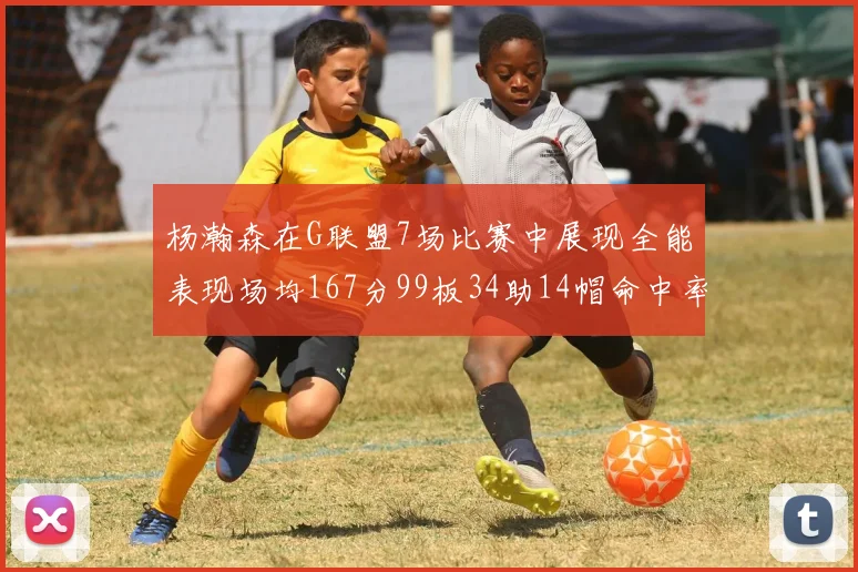 杨瀚森在G联盟7场比赛中展现全能表现场均167分99板34助14帽命中率超五成