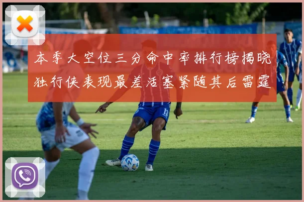本季大空位三分命中率排行榜揭晓独行侠表现最差活塞紧随其后雷霆排名第九